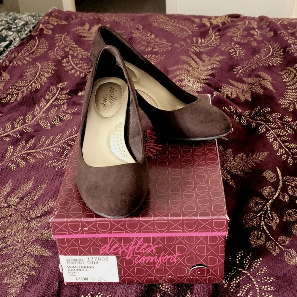 Dexflex comfort brown heels - 6.5